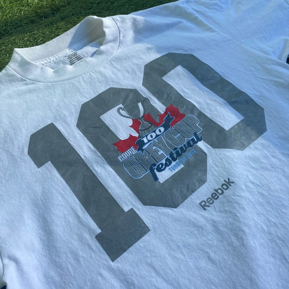Reebok White Tee from the 100th Grey Cup (2012) in Toronto